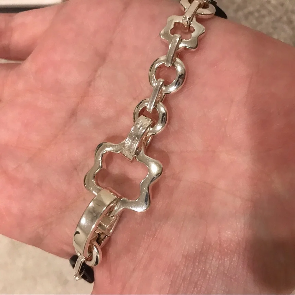 New Authentic Montblanc silver onyx bracelet